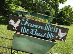 Custom Personalized Hand Painted Rustic Farm Life Wall Hanging - thumbnail 1