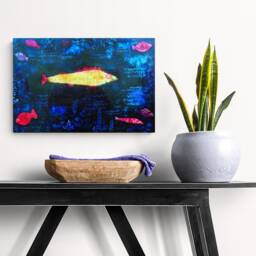 Paul Klee Goldfish Print - Abstract Art, Framed Canvas Or Poster - thumbnail 2