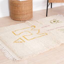 Authentic Beni Ourain Rug, Moroccan Rug 3x5 Ft, Handmade Berber Carpet, Genuine Wool Rug, Area Tapis Berbere, Teppich - thumbnail 3
