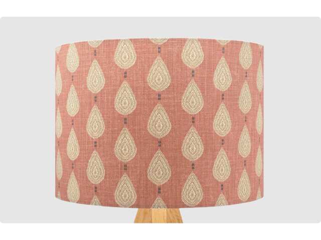 Pale Pink Raindrop Lampshade, Table Floor Lamp/Ceiling Pendant Small Medium Large 15cm 20cm 25cm 30cm 35cm 40cm Fabric Drum Light Shade - image 1