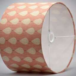Pale Pink Raindrop Lampshade, Table Floor Lamp/Ceiling Pendant Small Medium Large 15cm 20cm 25cm 30cm 35cm 40cm Fabric Drum Light Shade - thumbnail 3