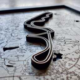 Suzuka Circuit Wall Art Laser Engraved Wood, F1 Japanese Gp Gift - thumbnail 2