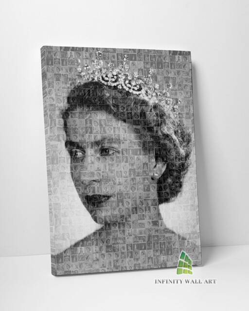 Queen Elizabeth Jubilee Collage Portrait Canvas Art Print Wall Picture Home Decor -E19 - image 1