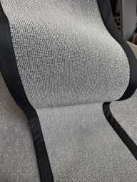 Stunning Grey Berber Runner Stitched Taped Edge