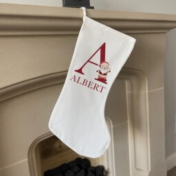Personalised Santa Christmas Stocking - Name Family Stockings Decorations - thumbnail 2