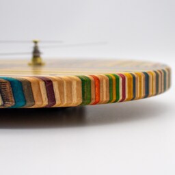 Handmade Wall Clock From Recycled Skateboards - Roman Numeral Viii Design Eco-Friendly Skateboard Wood Decor Pride - thumbnail 2