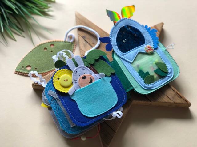 Personalised Felt Quiet Book From 6 Month To 2 Years, Educational Book, Felt Busy Book, Baby Activity Book. Activity Toys - image 1