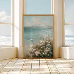 Vintage Beach Coastal Flowers, Wild Summer Print, Field Floral Spring Print - thumbnail 2