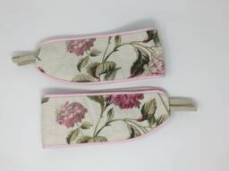 One Pair Handmade Laura Ashley Hydrangea Pink Curtain Tie Backs Piped Blush