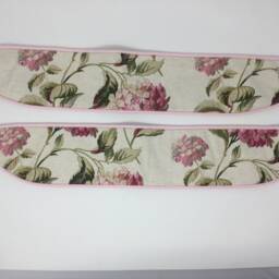 One Pair Handmade Laura Ashley Hydrangea Pink Curtain Tie Backs Piped Blush - thumbnail 4