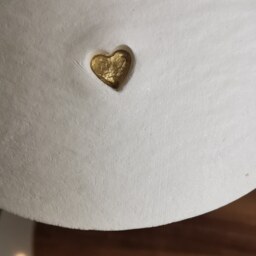 Personalized Message Clay Decoration - Namaste Medallion Golden Heart Mantra Yoga Gift Zen - thumbnail 3