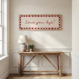 Love You, Bye Horizontal Print, Hallway Wall Art, Above Door Wide - Unframed - thumbnail 2