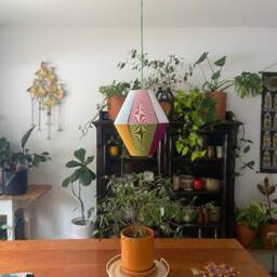 Zante-3800, Handmade Yarn Lamp Shade, Large Woven Bon Lampshade, Pendant Light By Abajur - thumbnail 3