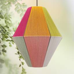 Zante-3800, Handmade Yarn Lamp Shade, Large Woven Bon Lampshade, Pendant Light By Abajur