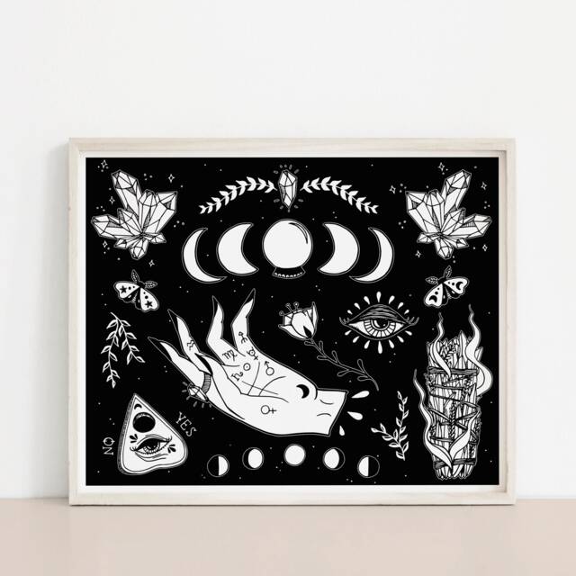 Witchcraft Elements Art Print - image 1