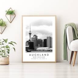 Auckland Sky Tower Print New Zealand Travel Art - thumbnail 2