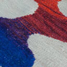 Handwoven Kilim Rug Eco Friendly Wool Flatweave - Art Deco Style - thumbnail 2