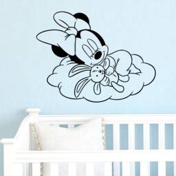 Mickey & Minnie Mouse Name Wall Decal Nursery Decor Sticker 4139 - thumbnail 1