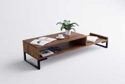 Malm?? Coffee Table With Magazine Shelf - Minimal Scandinavian Mid Century Style Coffee Table