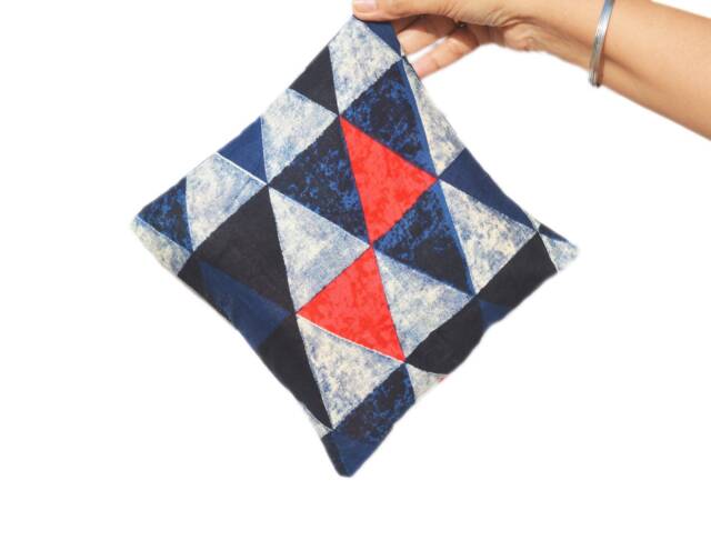 "Printed Cotton Accent Pillow Cover - Throw Pin Cushion Ring Decorative Handmade - Mini -8"" X 8" - image 1
