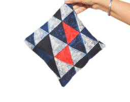 "Printed Cotton Accent Pillow Cover - Throw Pin Cushion Ring Decorative Handmade - Mini -8"" X 8" - thumbnail 1