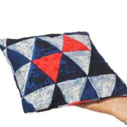 "Printed Cotton Accent Pillow Cover - Throw Pin Cushion Ring Decorative Handmade - Mini -8"" X 8" - thumbnail 3