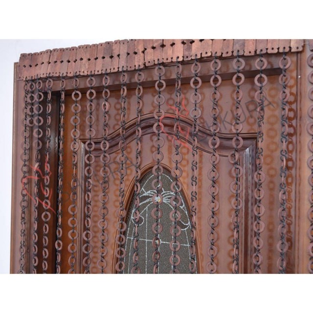 Handmade Beech Wood Beaded Door Curtain - Living Room Decor - image 1