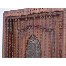 Handmade Beech Wood Beaded Door Curtain - Living Room Decor
