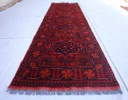 2'8x9'6 Handmade Tribal Runner Rug, Khal Mohammedi Antique Piece High Pile Afghan Brand New Rug - Kitchen - thumbnail 1