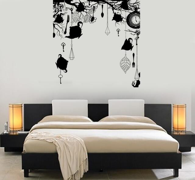 Wall Art Mural Romantic Bedroom Fantasy Amazing Clock Key Decor 1494Dz - image 1