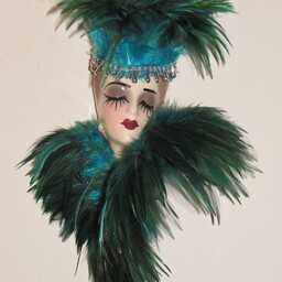 Unique Creations Small Art Deco Lady Face Mask Wall Art, Hanging Decor - New in Box - thumbnail 4