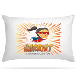 Customised Superhero Kids Pillowcase With 9 Character Option Personalised Novelty Gifts For Girls & Boys Sleepover Party Birthday Decoration - thumbnail 1
