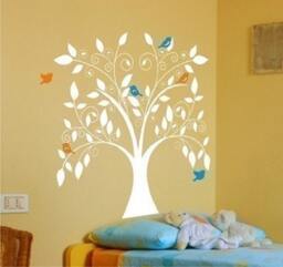 Nursery Tree Wall Decal Whimsical - Vinyl Stickers Art Custom Home Decor - thumbnail 3