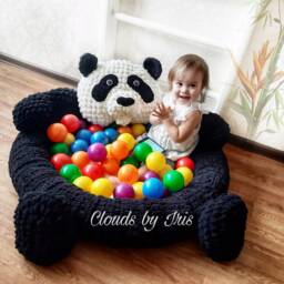 Panda Pool Crochet Pattern - Alize Puffy Yarn, Children's Mat - PDF Pattern - thumbnail 4