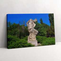 Sculpture Of The Giant in Bucharest Canvas, Wall Art Picture, Green Decoration, Travel Canvas - thumbnail 2