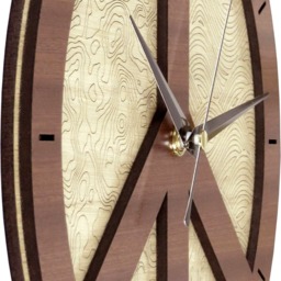Peace Clock in Wood - thumbnail 4