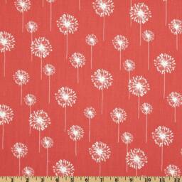 "Coral Pillow Cover & White Dandelion.dandelion Accent Covers .16"", 17"", 18"", 20"" 24"" 26" - thumbnail 3