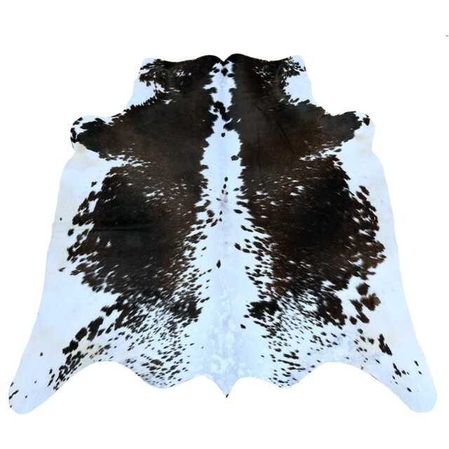 Authentic Large Brown & White Cowhide Rug - Statement Piece For Sophisticated Decor - 44x43 Inches - image 1