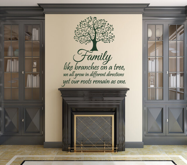 Family Like Branches On A Tree Wall Decal Inspirational Quotes Vinyl Sticker Q116 - image 1