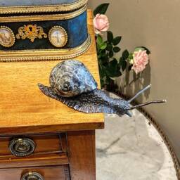 Lady Catherine There's A Snail On The Table, Wickham Shouted It's Bronze Snail Sculpture Very French Unlike Your Last Heiress, She Replied - thumbnail 3