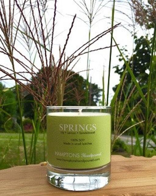 Springs 8 Oz. Tumbler Lily Lemon Sandalwood Hamptons Handpoured Signature Village Series 100% Soy Candle Hand Poured - image 1