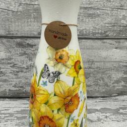 Daffodil Vase, Flower Vase , Easter - Decoupage Gift, Flowers, Mother's Day Gifts - thumbnail 2