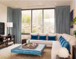 Pair Of Carolina Blue Velvet Curtains, Silky Living Room Custom Curtains - thumbnail 1