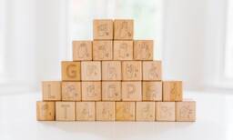 Asl Alphabet Blocks - Maple Wood Learning Toy For Toddlers