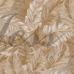 Gold Palm Leaf Wallpaper Mural, Tropical Wall Decor, Peel & Stick - thumbnail 3