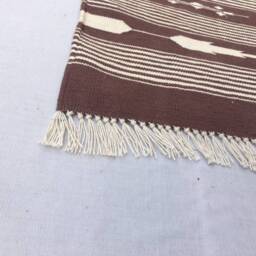 Multiple Sizes Brown Stripes Rug Runner - Hand Woven Runner - thumbnail 4