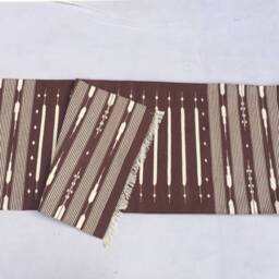 Multiple Sizes Brown Stripes Rug Runner - Hand Woven Runner - thumbnail 2