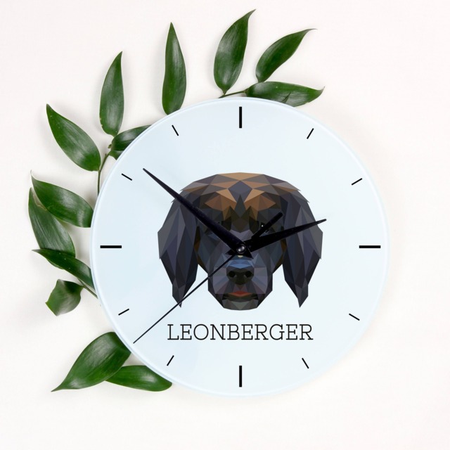 A Clock With A Leoneberger Dog. New Collection The Geometric Dog - image 1
