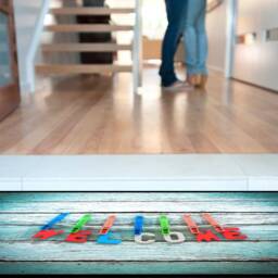 "Doormat, Assigner With The Motif ""Welcome" - thumbnail 2