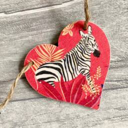 Zebra Bunting, Wooden Animal Print Garland, Safari Wall Decor, Eds Gifts For Valentines Day - thumbnail 2